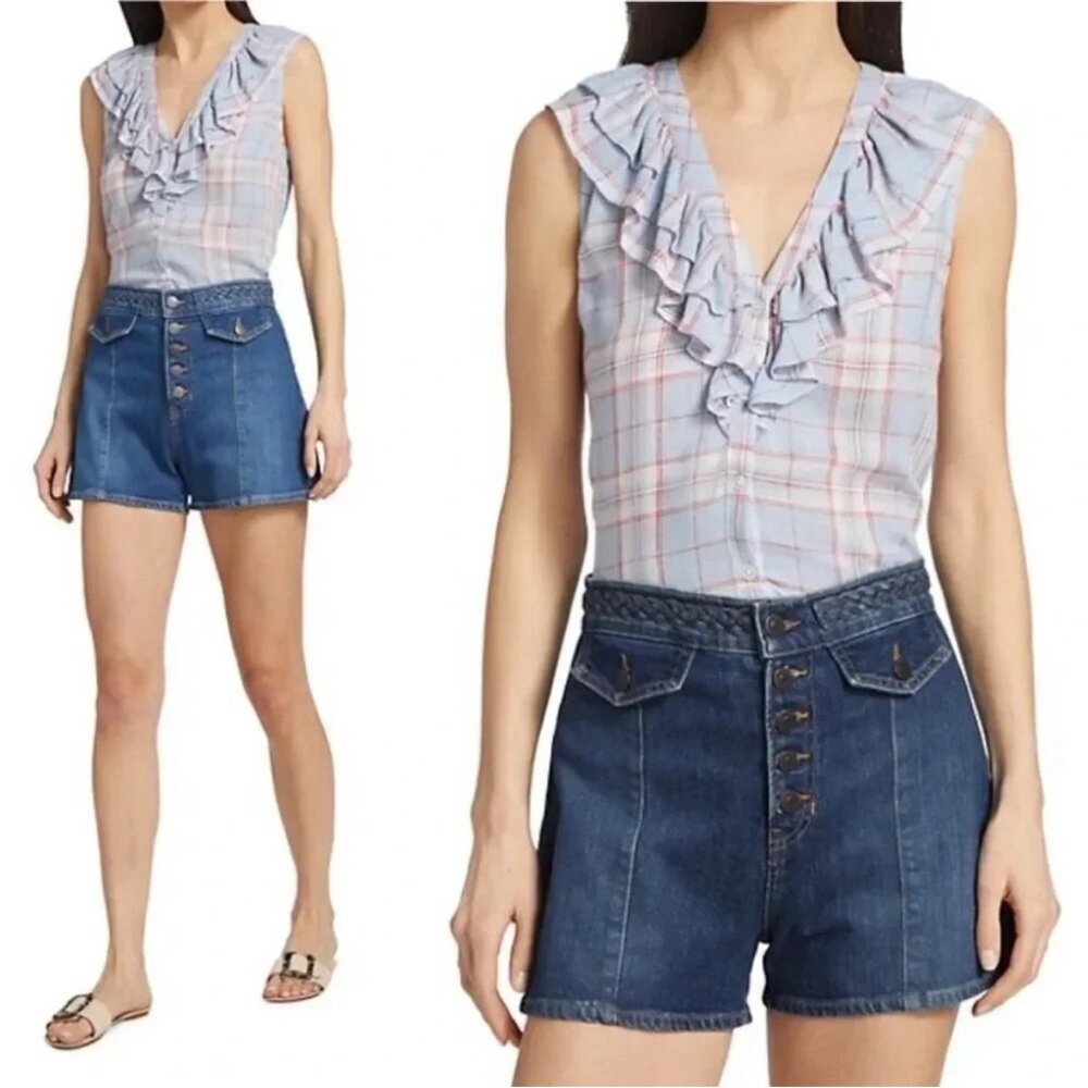 Veronica Beard Leina Shirt in Vapor Multi - Picture 13 of 16
